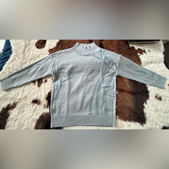 Women’s knit sweater/pants set in powder blue. Sold separately or as a set. - Picture 4 of 12